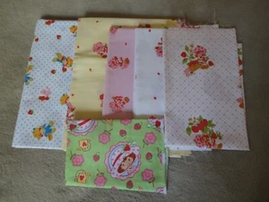 Vintage 1980 Erdbeere Shortcake Stoff - Bild 1 von 4