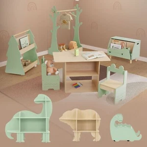 Joyz Juego de Muebles Infantiles Estante Multifuncional Grupo de Asientos Infantiles Madera Habitación Infantil - Imagen 1 de 28