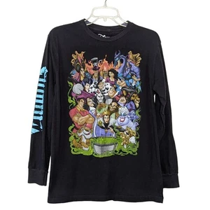 DiSNEY long sleeve Mad Engine Villains' Black multicolored Tshirt size M - Picture 1 of 6