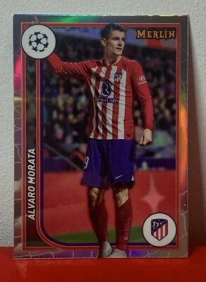 2023-24 Topps Merlin UEFA Club Competitions Alvaro Morata Refractor #18 - Image 1 of 2