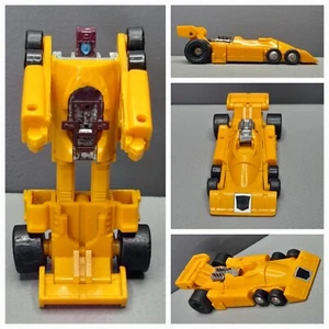 Vintage 1985 Japan Takara Hasbro Go-Bots Transformer Robot Race Car Yellow - Picture 1 of 24