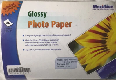 Meritline EPSON Glossy Photo Paper 5" x 7" - Image 1 of 2
