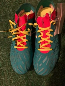 NEW BALANCE Blue Red LaceUp LIGHTWEIGHT RUNNING TRACK SHOES Cleats UK 7.5 US 9.5 - Picture 1 of 11