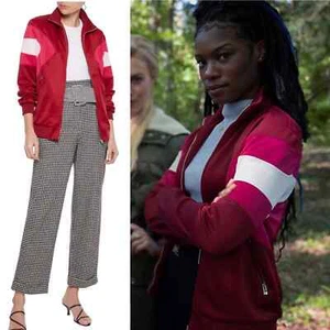 Maje Jacket Womens 36 S Red White Tracksuit Fate The Winx Saga Aisha Full Zip - Picture 1 of 11