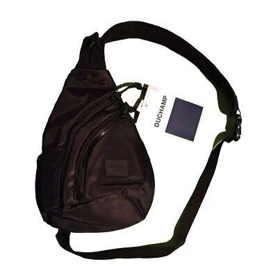 NUEVO CON ETIQUETAS Duchamp Bolso Bandolera Mochila Londres Negro #16672P Viaje Unisex $79.50 Foto 1 de 4
