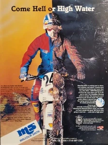 1984 Malcolm Smith Motocross Motorcycle Clothing Ad Husqvarna - Picture 1 of 1