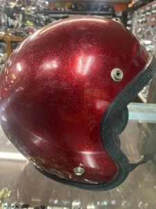 Vintage Red Metallic Chopper Helment RN45571 - Picture 1 of 6