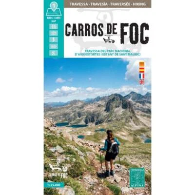 Spain / Catalonia Carros de Foc circular hike/trek hiking map 1:25K - Image 1 of 4