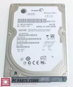 Seagate ST9160821AS 2.5" SATA 160GB HARD DRIVE DATE 08364 100398689 REV C PARTS - Picture 1 of 5