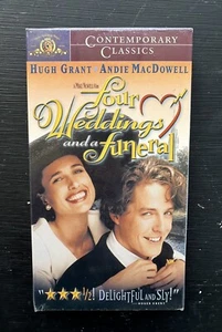 Four Weddings And A Funeral VHS Video Tape Movie Hugh Grant 1993 Sealed New - Picture 1 of 2