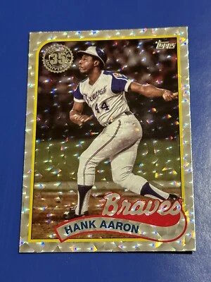 2024 Topps Series 2 Hank Aaron Mega Silver Crackle #89B2-2 - FREE SHIPPING 2 - Image 1 of 2