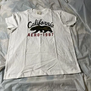 Nueva Camisa Blanca Grande Aeropostale Para Hombres California 1987 100% Algodón - Imagen 1 de 4