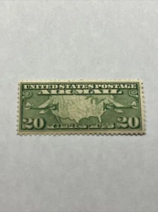 US Scott #C9, Single 1927 Air Mail 20c FVF MH - Picture 1 of 1