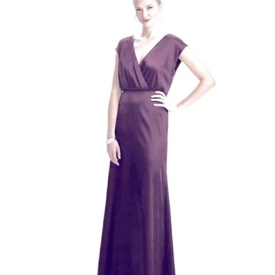 Dessy Collection 3050 Azul Medianoche Satinado Dama de honor Baile de graduación Maxi Vestido Mujer 4 Foto 1 de 4