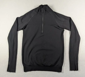 Lululemon Shirt Unisex Small Black Performance 1/4 Zip Engineered Warmth - Picture 1 of 12