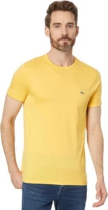 HOT SALE ~ Authentic Lacoste Mens Short Sleeve Crew Neck Pima Cotton T-Shirts - Picture 1 of 24
