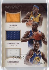 2013 Immaculate Trios Materials /49 Harrison Barnes Raymond Felton Ty Lawson #36
