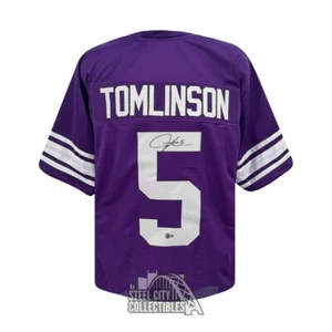 LaDainian Tomlinson Autographed TCU Custom Purple Football Jersey - BAS - Picture 1 of 1