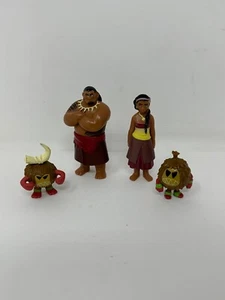 Disney Moana Collectible Figures Lot of 4 Mini Figurines Cake Toppers D8 - Picture 1 of 3