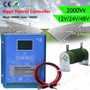 2000W Wifi Solar Wind Hybrid MPPT Laderegler 12V 24V 48V Bluetooth APP Regler - Bild 1 von 12