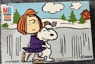 Peanuts Jigsaw Puzzle, Lucy Snoopy Ice Skating 1978, NEW, SEALED - Image 1 of 4