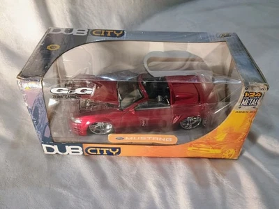 Jada Toys DUB City 1:24 Ford Mustang Convertible 2003 Diecast  24”Cannes Wheels - Image 1 of 4
