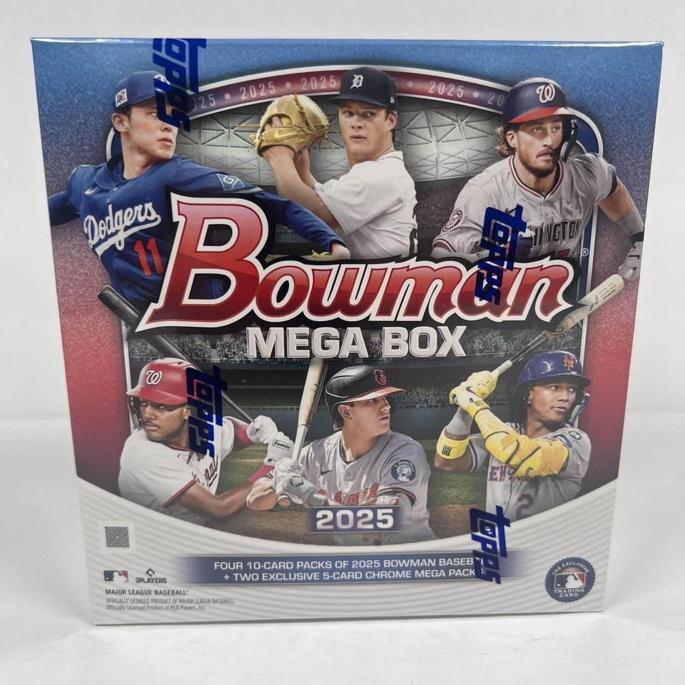 As Is Slight Damage 2025 Topps Bowman Baseball MLB Mega Box Factory -NEW