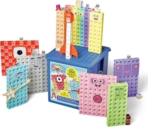 Hand2mind Numberblocks Heroes with Zeroes MathLink Cubes Juego de Actividad, Preescolar - Imagen 1 de 6