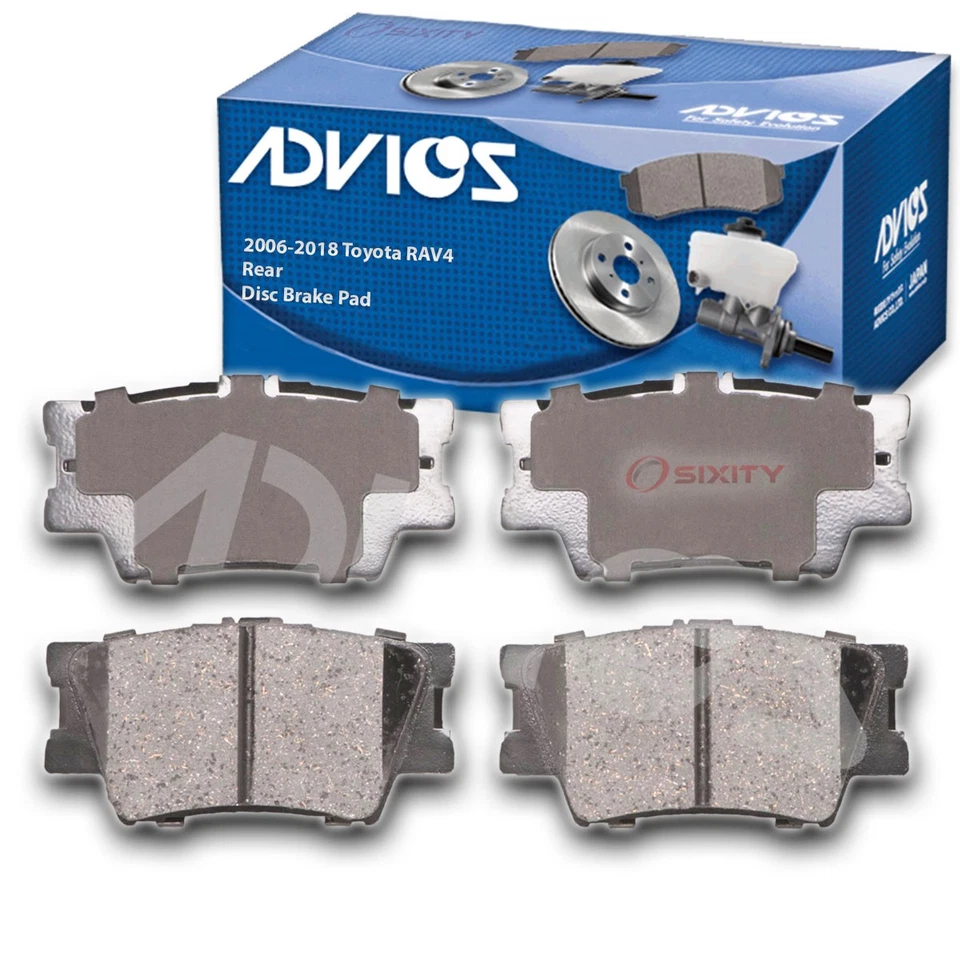 Juego de pastillas de freno de disco trasero ADVICS para Toyota RAV4 2006-2018 - neumático de freno en muy buena condición Foto 1 de 4