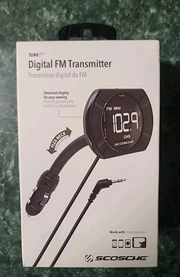 Scosche FMTD13-SP1 Digital FM Transmitter Back Lit Display Flex-Neck Headphone - Image 1 of 4