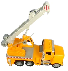 DRIVEN by Battat – Small Yellow Micro Crane Truck Toy with Lights, Sounds, parts - Picture 1 of 12