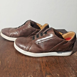 Kizik New York Schuhe Herren Größe 9W Braun Hellbraun Leder Turnschuhe Freihändig Freizeit - Bild 1 von 8