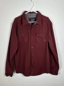 NIXON Shaket Jacket Men's Corporal Snap Front Wool Blend Brick Red Size Large - Picture 1 of 8