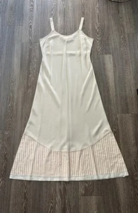 Maxi prendisole donna J Jill 100% seta a righe cotone orlo arricciato 12 - Foto 1 di 8