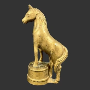 Antique Cast Iron Standing Circus Horse On Drum Figural Still Bank - Picture 1 of 6