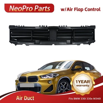 New Air Duct w/ Motor Radiator Shutter Assembly Fits BMW 330i xDrive 51749465187 - Image 1 of 4
