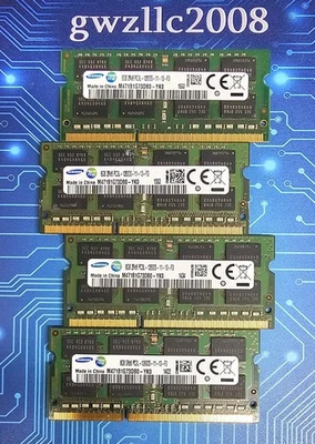 32GB (4x8GB) PC3L-12800s DDR3-1600MHz 2Rx8 Non-ECC Samsung M471B1G73DB0-YK0 #A31 - Image 1 of 2