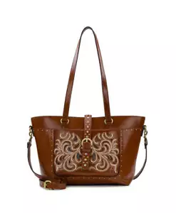 Patricia Nash Lux Ranch Collection Large Noto Leder Schultertasche - Bild 1 von 5