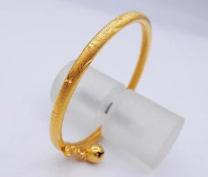 Gold Bangle 23K 24K Thai Baht Yellow Gold Plated Bracelet Jewelry For Girl 2024 - Picture 1 of 4