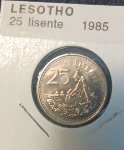 Moneda Lesotho 25 Lisente 1985 cobre-níquel BU - Imagen 1 de 2
