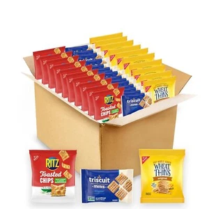 Nabisco Cracker Variety Pack RITZ Toasted Chips Wheat Thins Whole Grain Wheat 40 - Picture 1 of 3