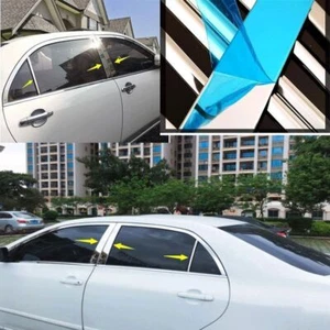 6PCS Chrome Steel Car Window BC-Pillar Cover Trim For Toyota Corolla 2007-2013 - Picture 1 of 4