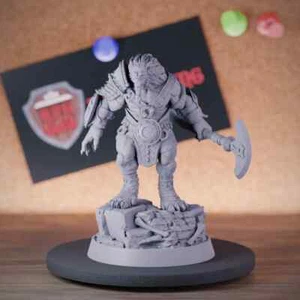 Leonin Brute Miniature Tabaxi Dungeons and Dragons Mini DnD 5e TTRPG Pathfinder - Picture 1 of 8