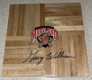 GARY WILLIAMS SIGNIERT 12X12 BODENBRETT MARYLAND TERRAPINS BASKETBALL AUTOGRAMM - Bild 1 von 1