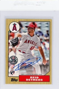 2022 Topps Series One #87BA-RDE REID DETMERS 1987 Topps Rookie Autograph - Picture 1 of 3