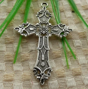57 Pcs Tibetan Silver Cross Charms Pendant 57X37MM S4200 DIY Jewelry Making - Picture 1 of 6