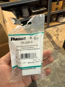 Panduit CBXJ2WH-A Mini-Com 2-Module Surface Mount Box White Box of 11 - Afbeelding 1 van 2