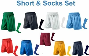 Mens Football Shorts and Socks Running Gym Sport Breathable Fitness PE XS - 2XL - Picture 1 of 11