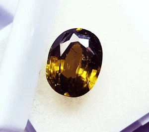 Piedra preciosa suelta de peridoto natural de 13,30 quilates con certificado - Imagen 1 de 5