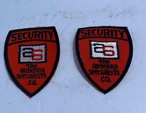 Lot Of 2 Vintage Security Uniform Patches The Antenna Specialists Co Never Used - Picture 1 of 8